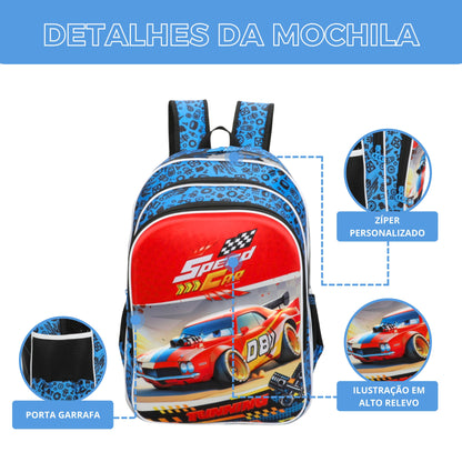 Speed ​​Car Champion by Santino Kids Backpack - SCM10U - Navy Blue