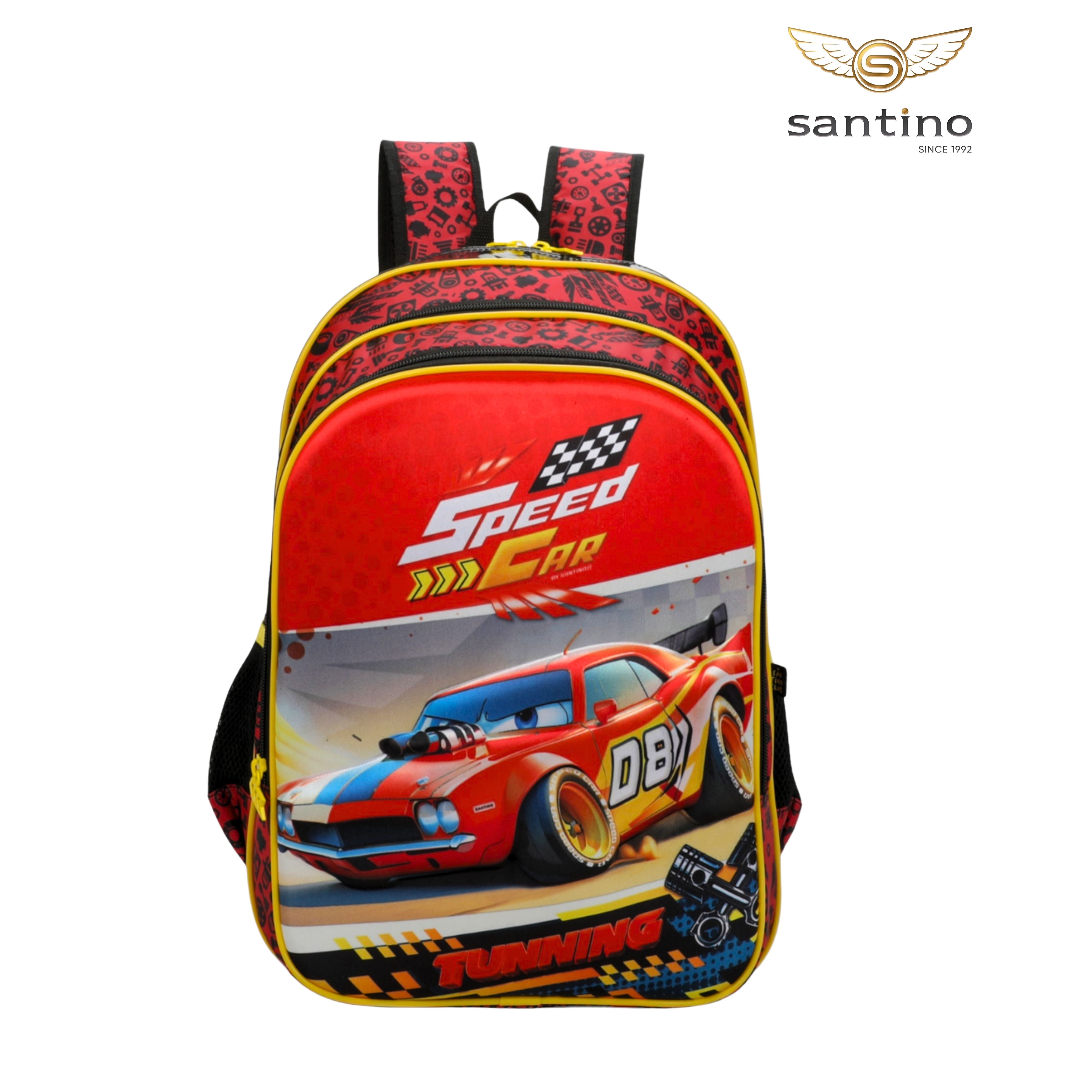 Speed ​​Car Champion by Santino Polyester Backpack SCM10U Red
