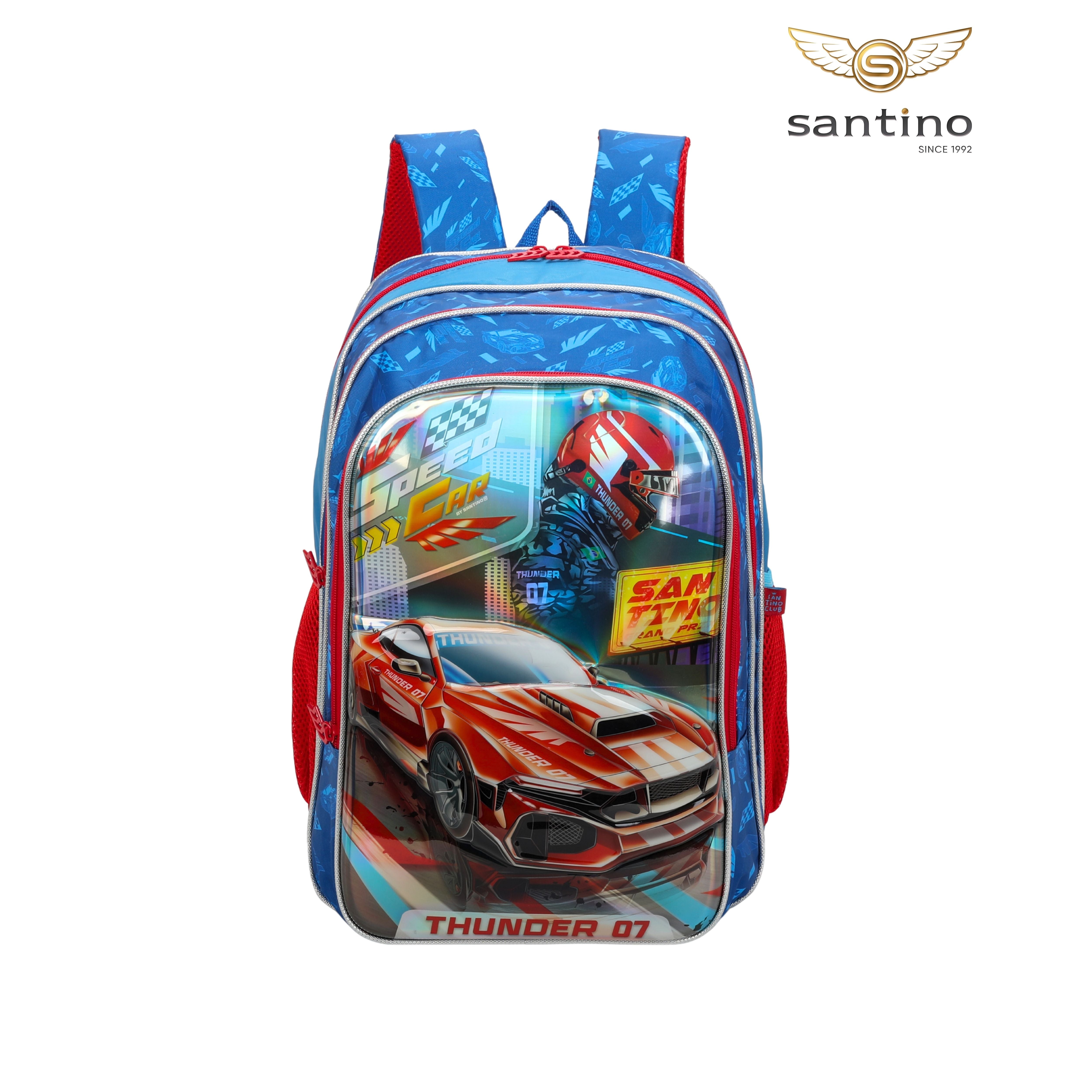Speed ​​Car Tunning Race by Santino Kids Backpack - SCM11U - Navy Blue