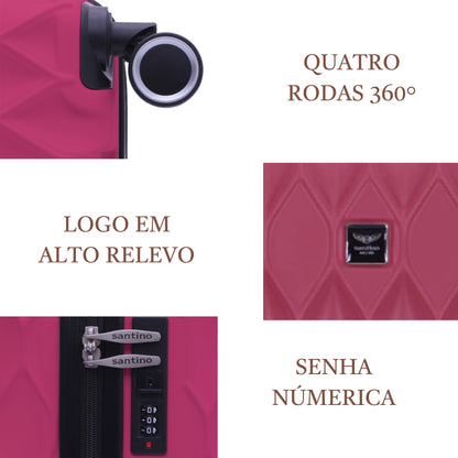 Mala de Bordo Marselha Rígida 360° Santino  - ASDV224P