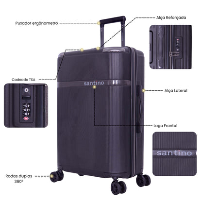 Santino 360° Versailles Rigid Luggage Set - SDV501J