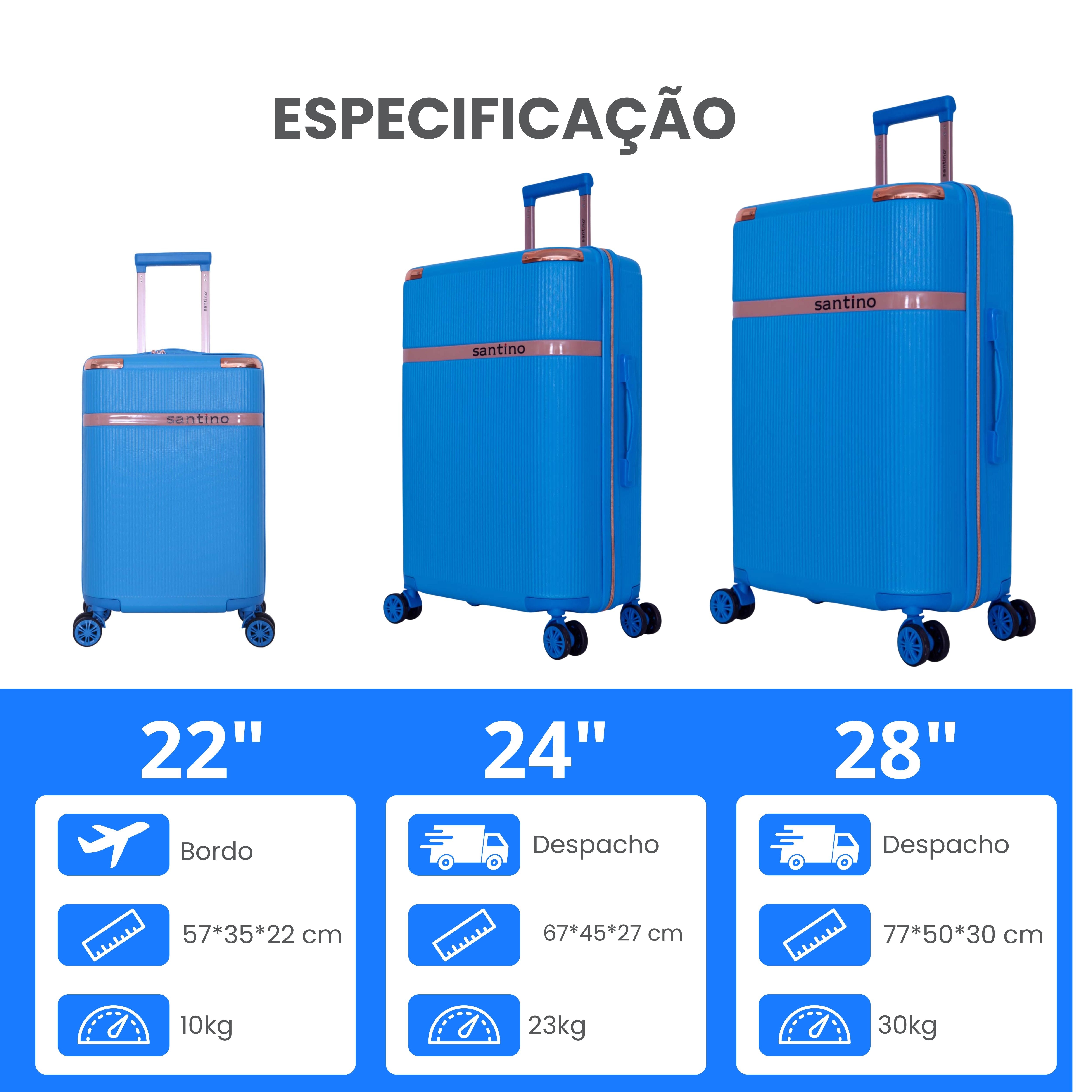 Santino 360° Versailles Rigid Luggage Set - SDV501J