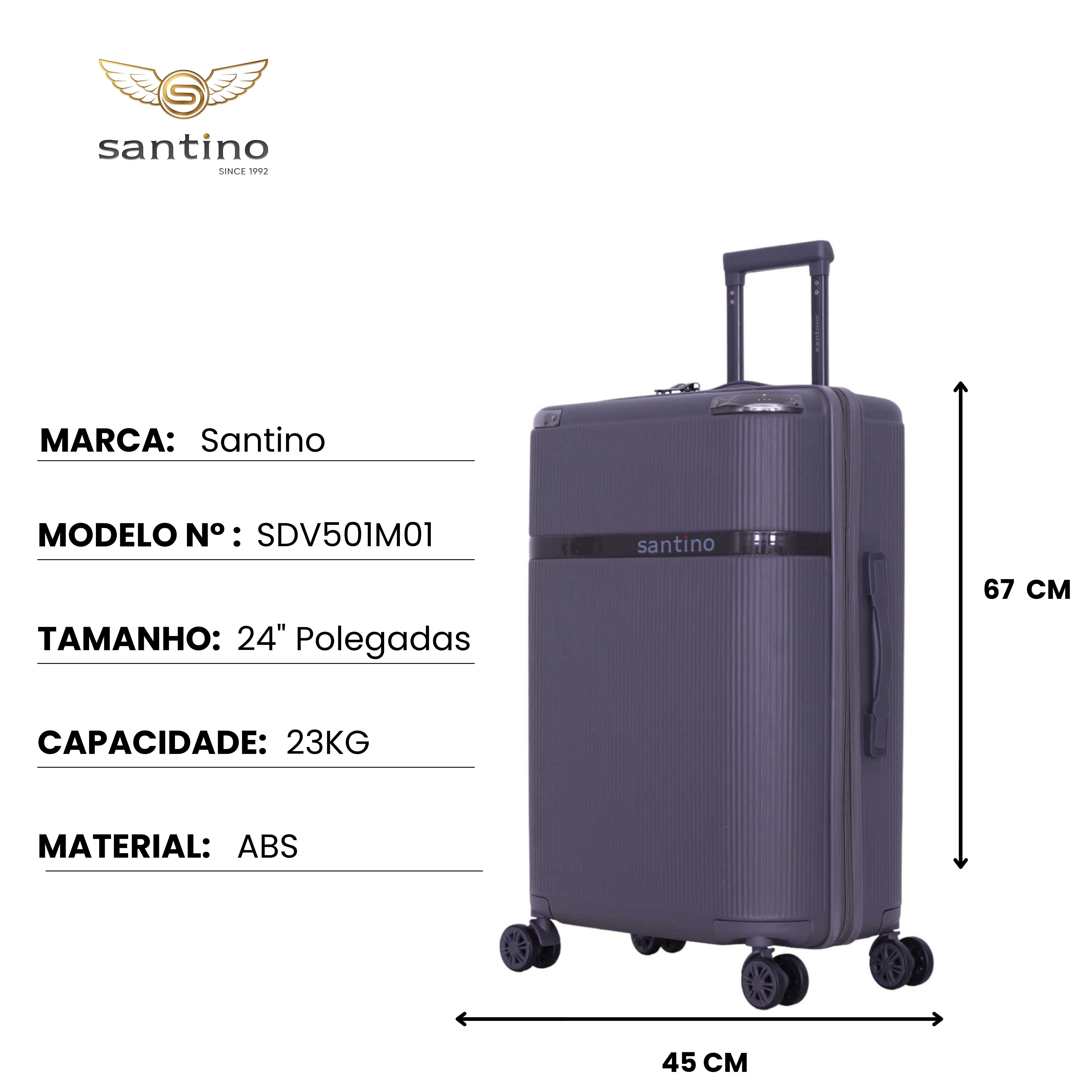Santino 360° Versailles Rigid Luggage Set - SDV501J