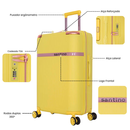 Santino 360° Versailles Rigid Luggage Set - SDV501J