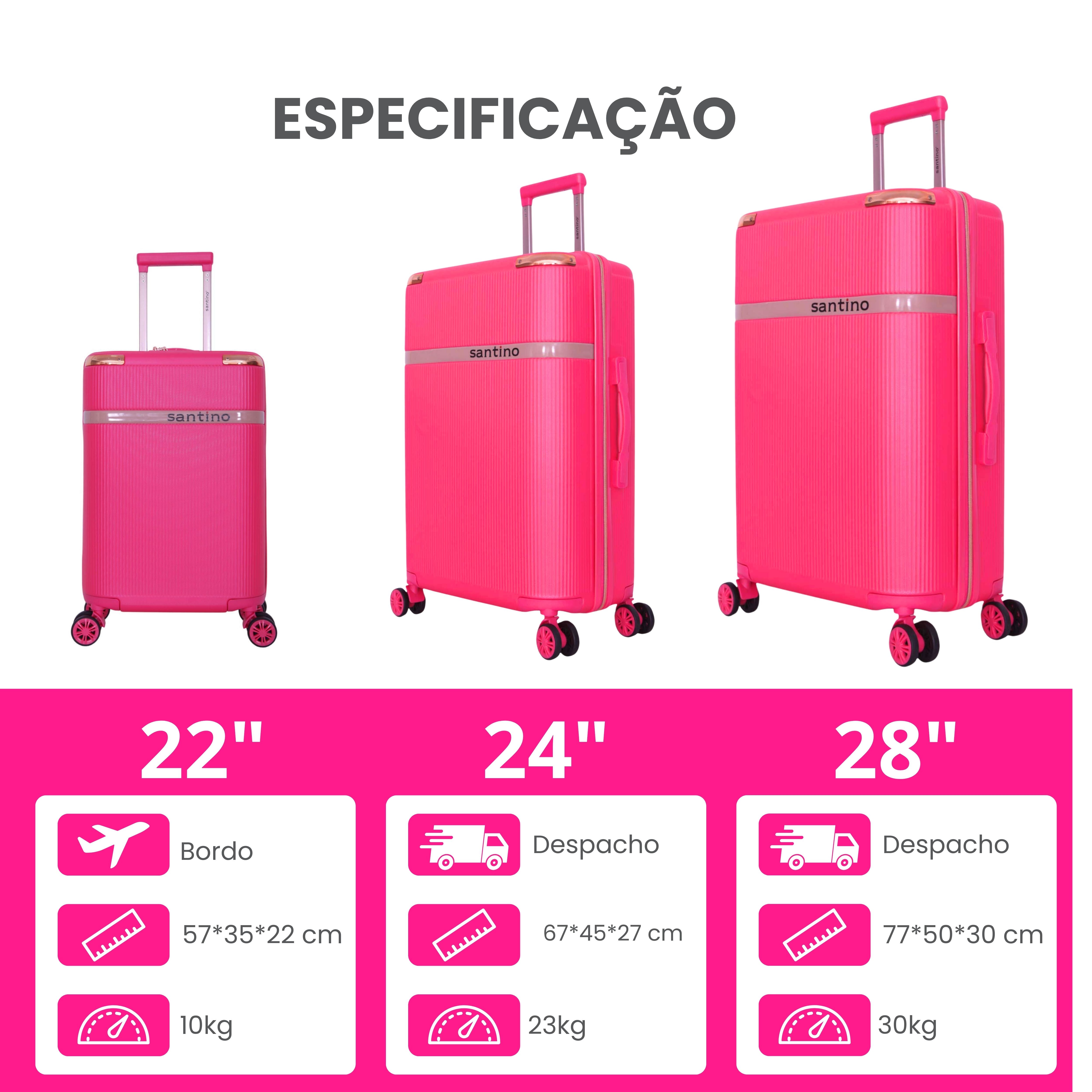 Santino 360° Versailles Rigid Luggage Set - SDV501J