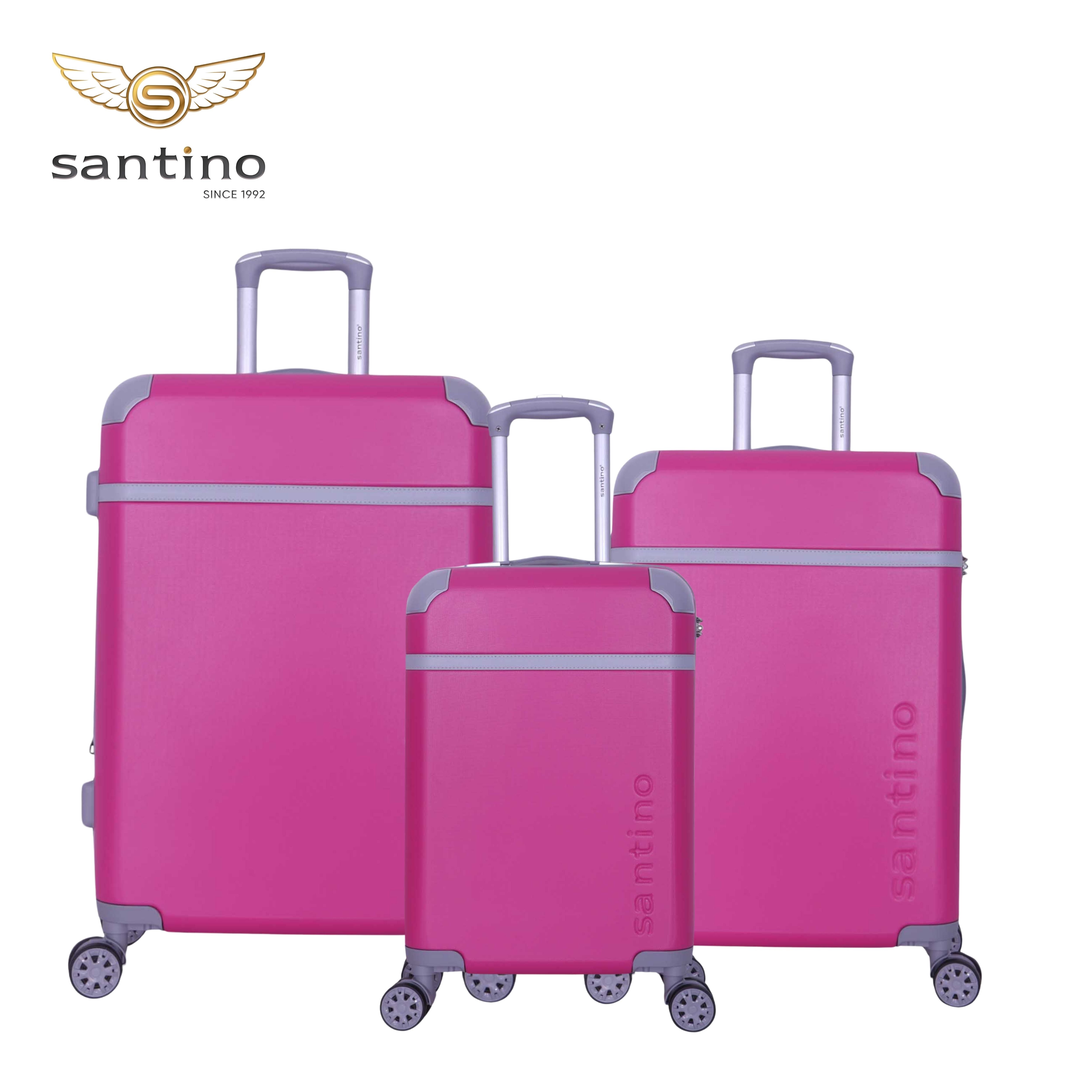 Santino SDV601J 3-Piece Long Beach Hardside Suitcase Set