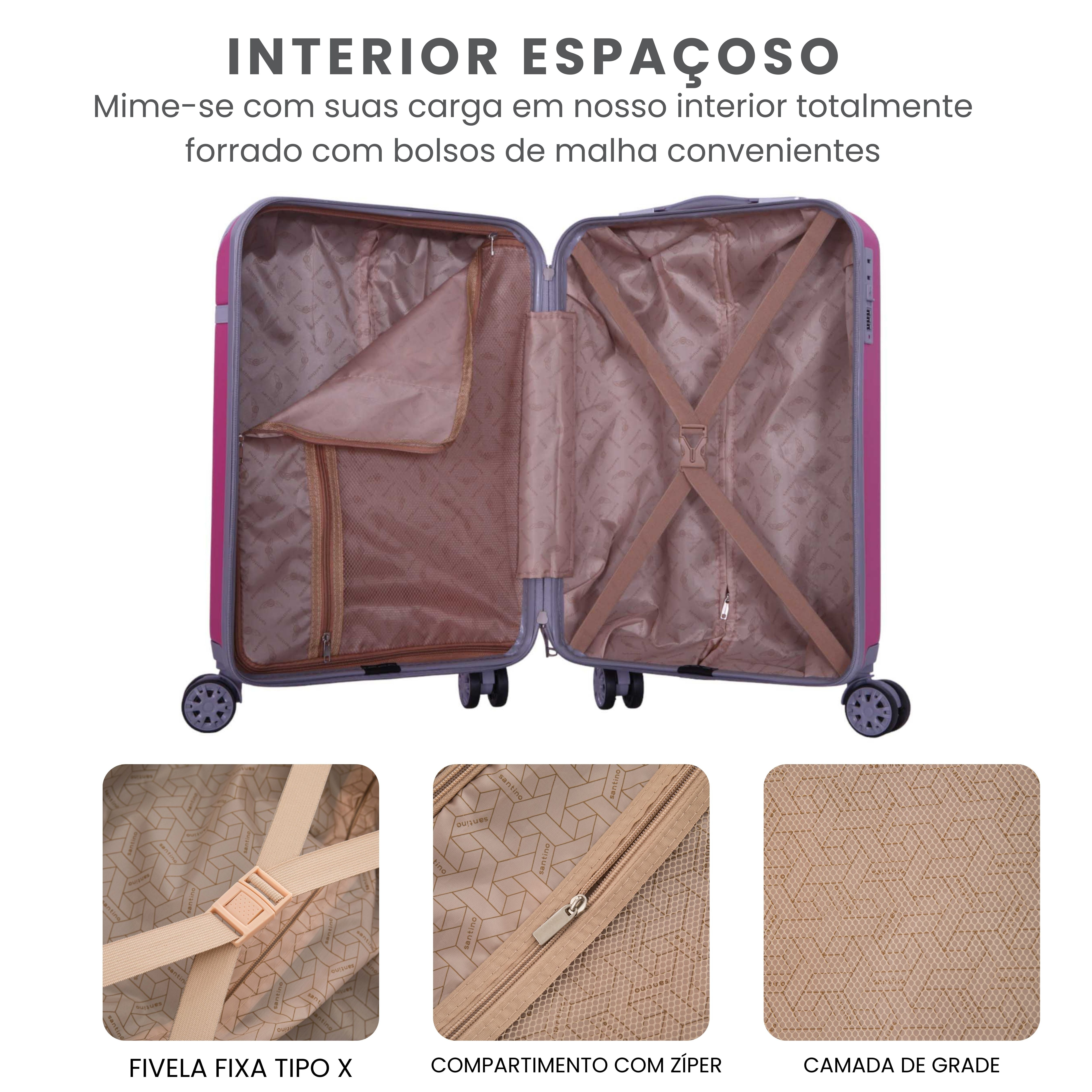 Santino SDV601J 3-Piece Long Beach Hardside Suitcase Set