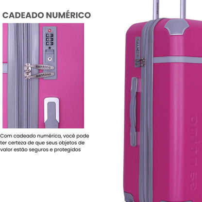 Santino SDV601J 3-Piece Long Beach Hardside Suitcase Set