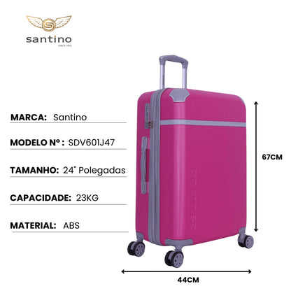 Santino SDV601J 3-Piece Long Beach Hardside Suitcase Set