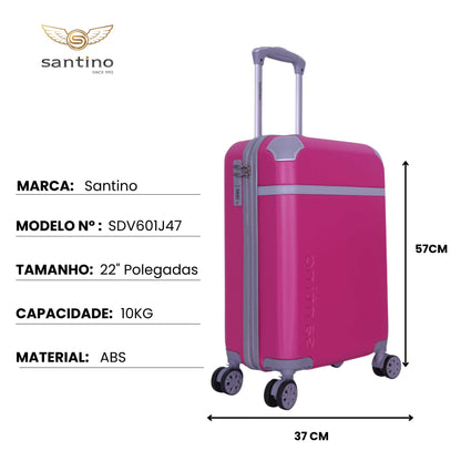 Santino SDV601J 3-Piece Long Beach Hardside Suitcase Set