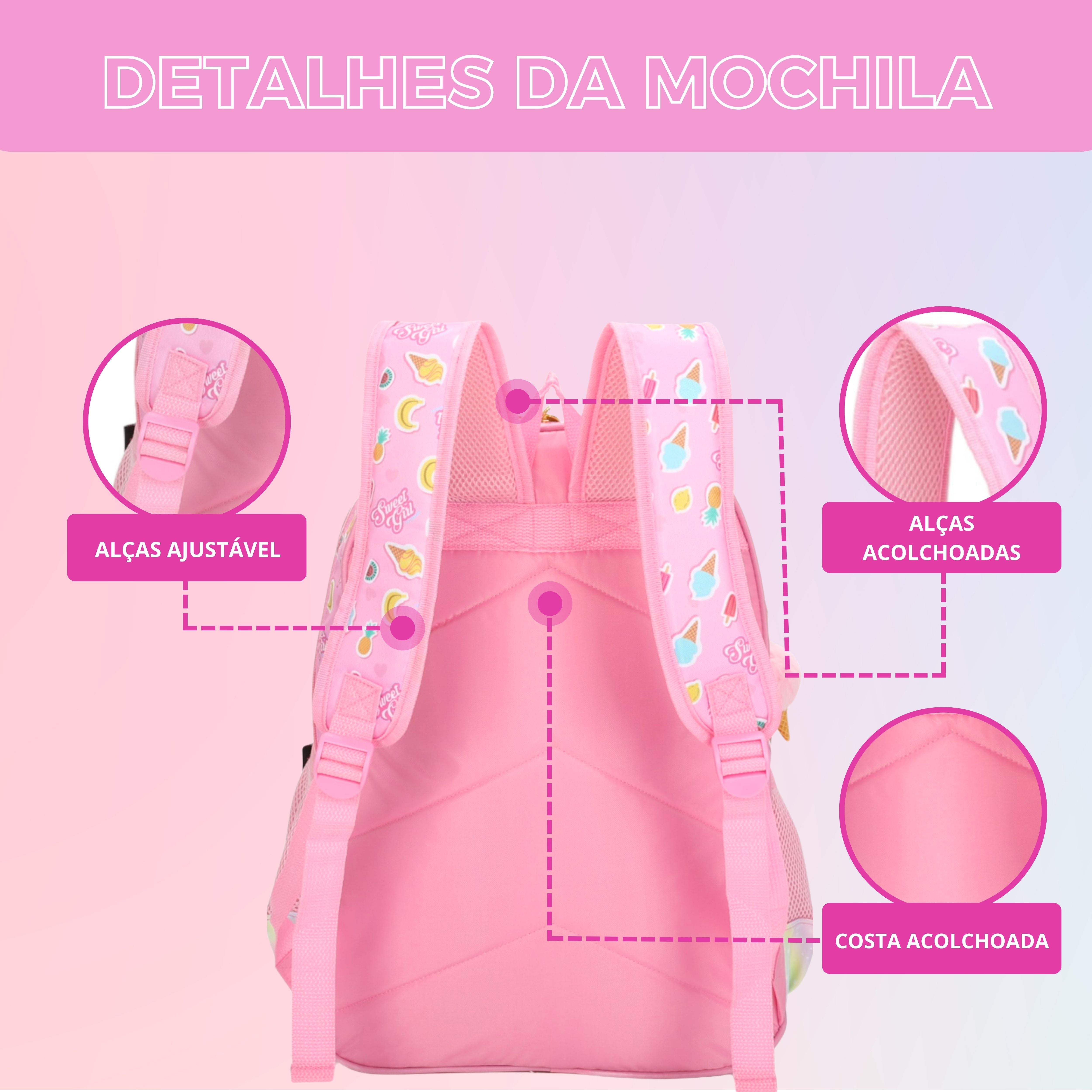 Sweet Girl Ice Cream Children's Backpack by Santino - SGM20U- Pink
