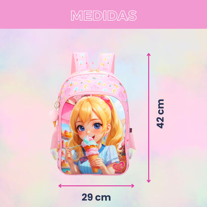 Sweet Girl Ice Cream Children's Backpack by Santino - SGM20U- Pink