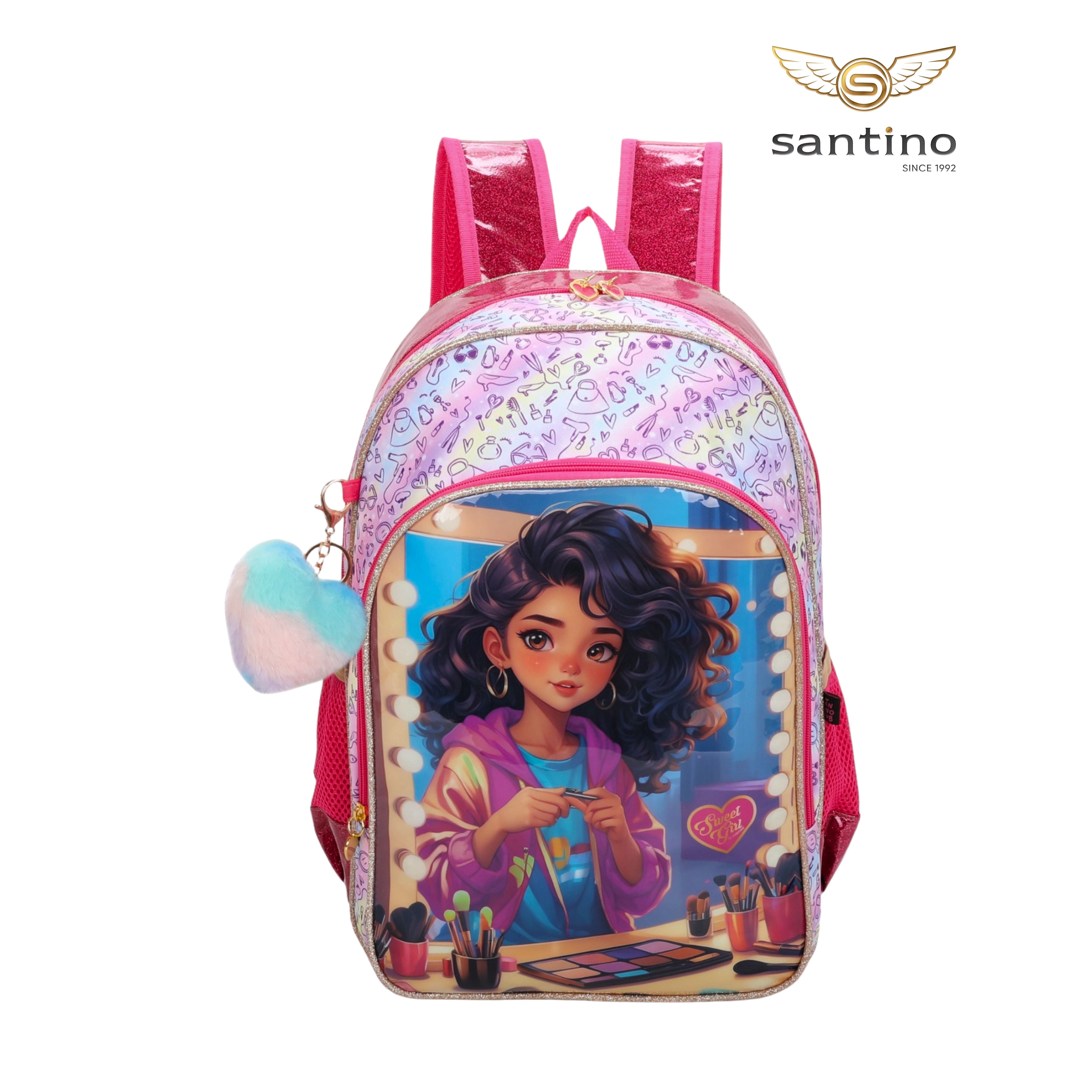 Sweet Girl Makeup by Santino Polyester Backpack SGM24U Pink