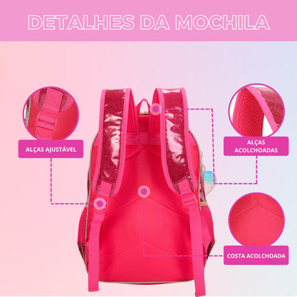 Sweet Girl Makeup by Santino Polyester Backpack SGM24U Pink