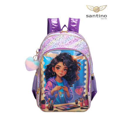 Sweet Girl Makeup by Santino Polyester Backpack SGM24U Lilac