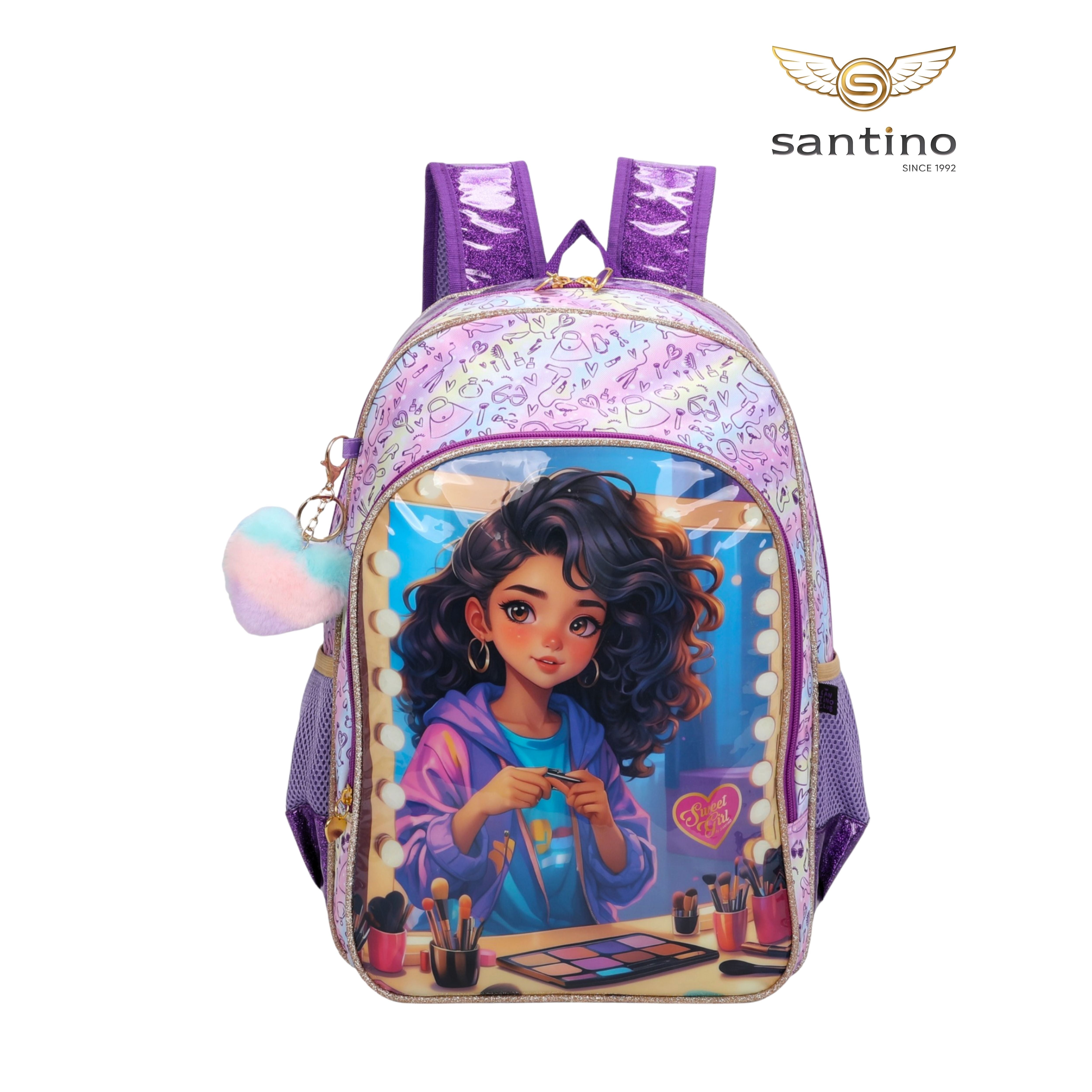 Sweet Girl Makeup by Santino Polyester Backpack SGM24U Lilac