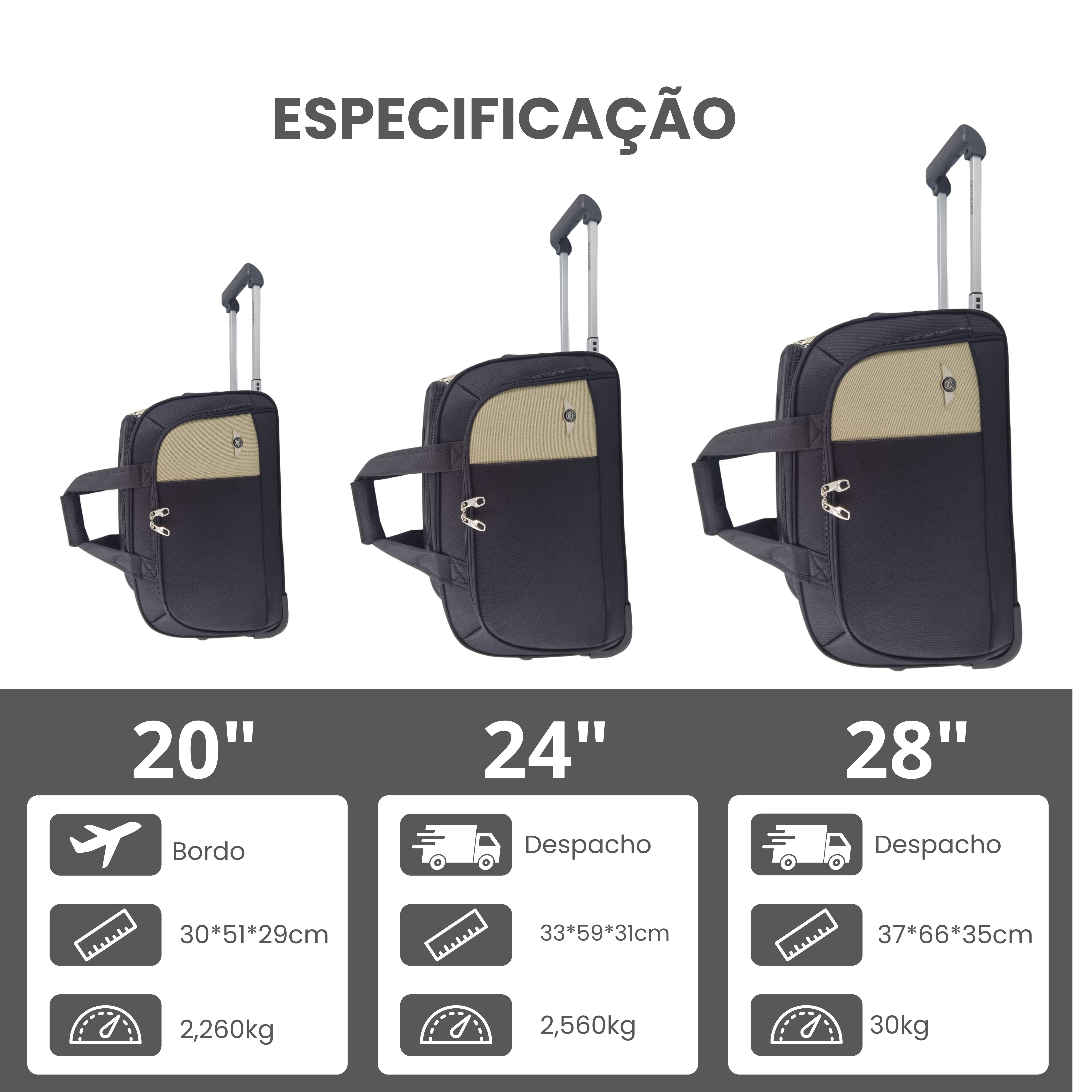 Sant 3 Piece Dubai Polyester Travel Bag Set SLS3J