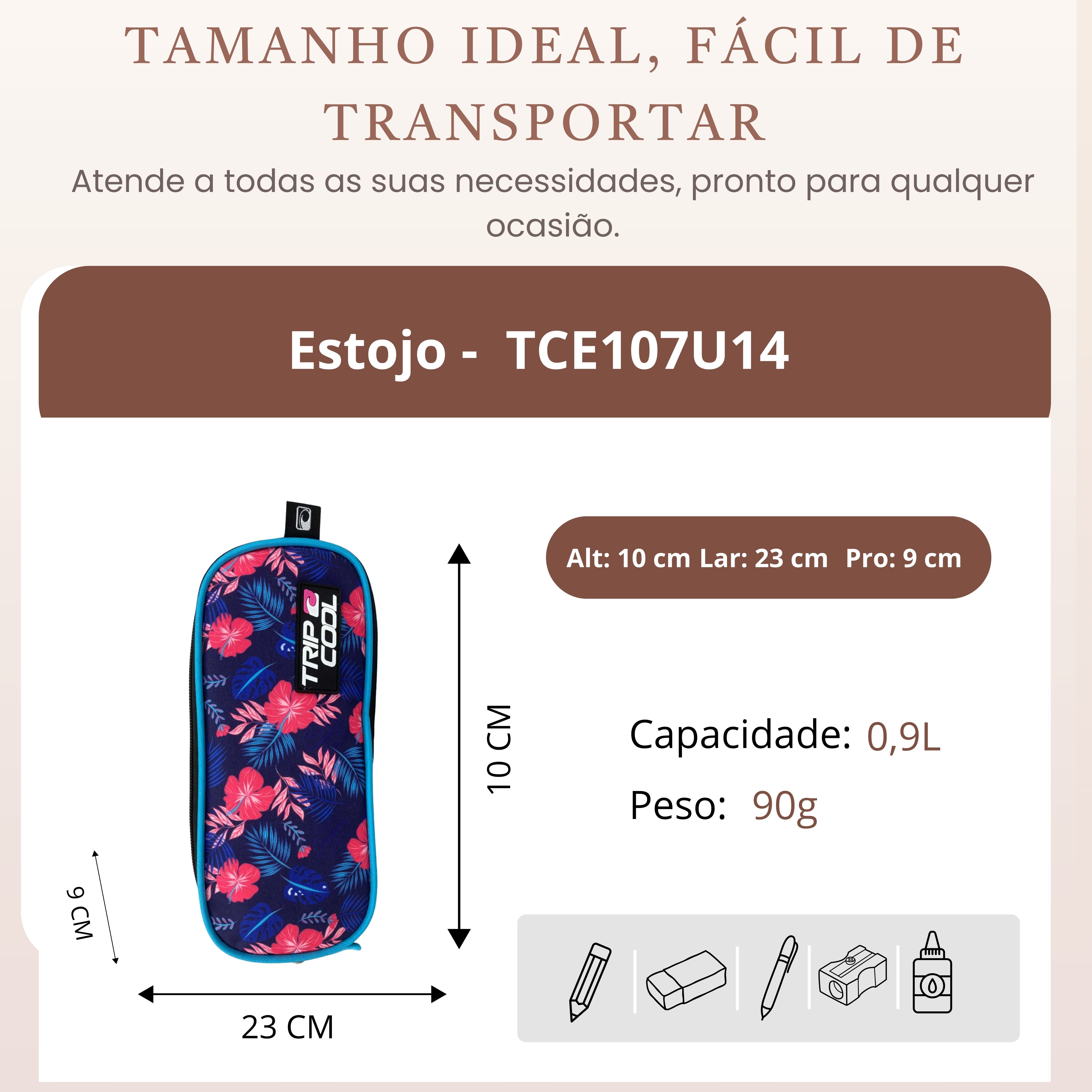 Hanalei Polyester Tripcool Youth Pencil Case TCE102U14