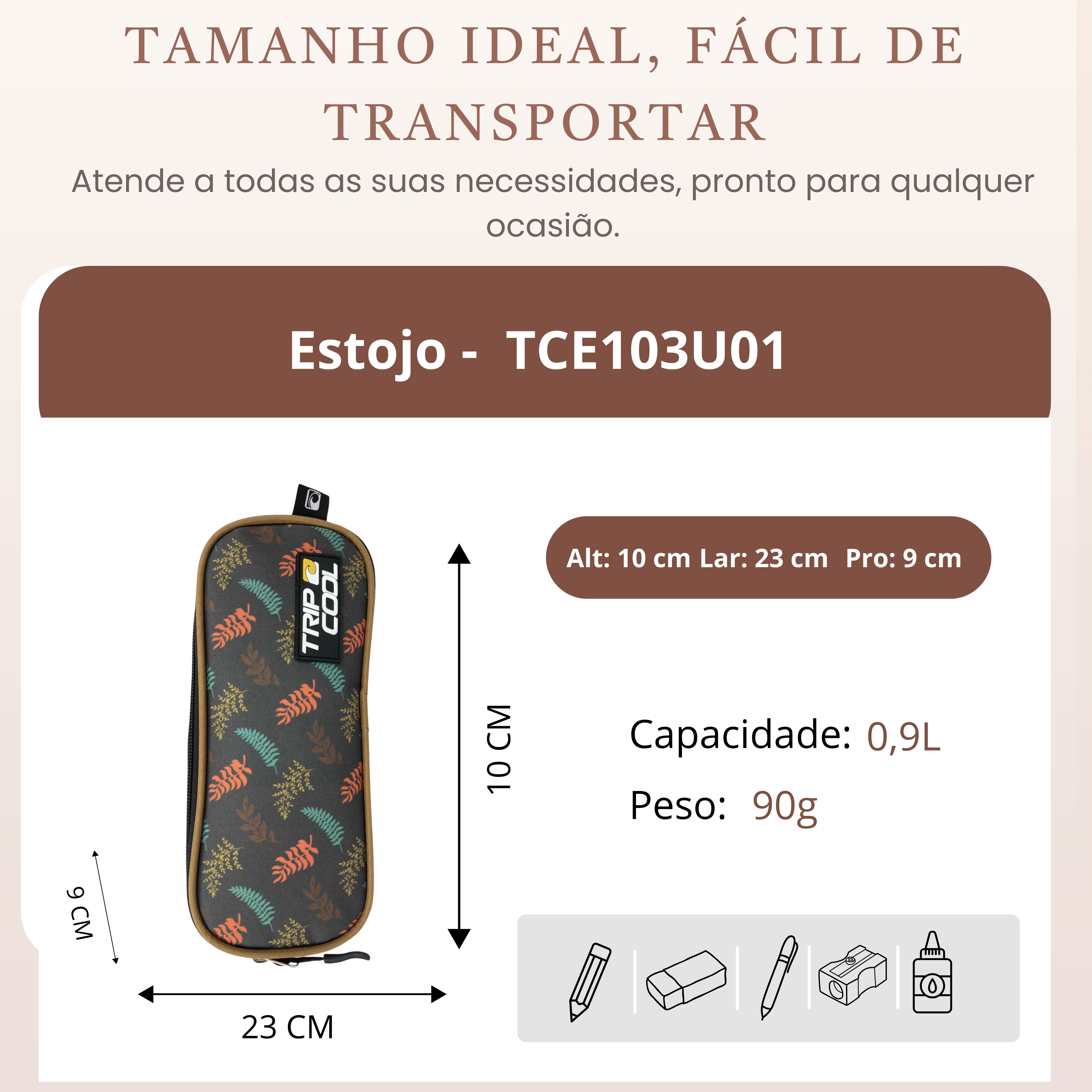 Arpoador Polyester Tripcool Youth Pencil Case TCE103U01