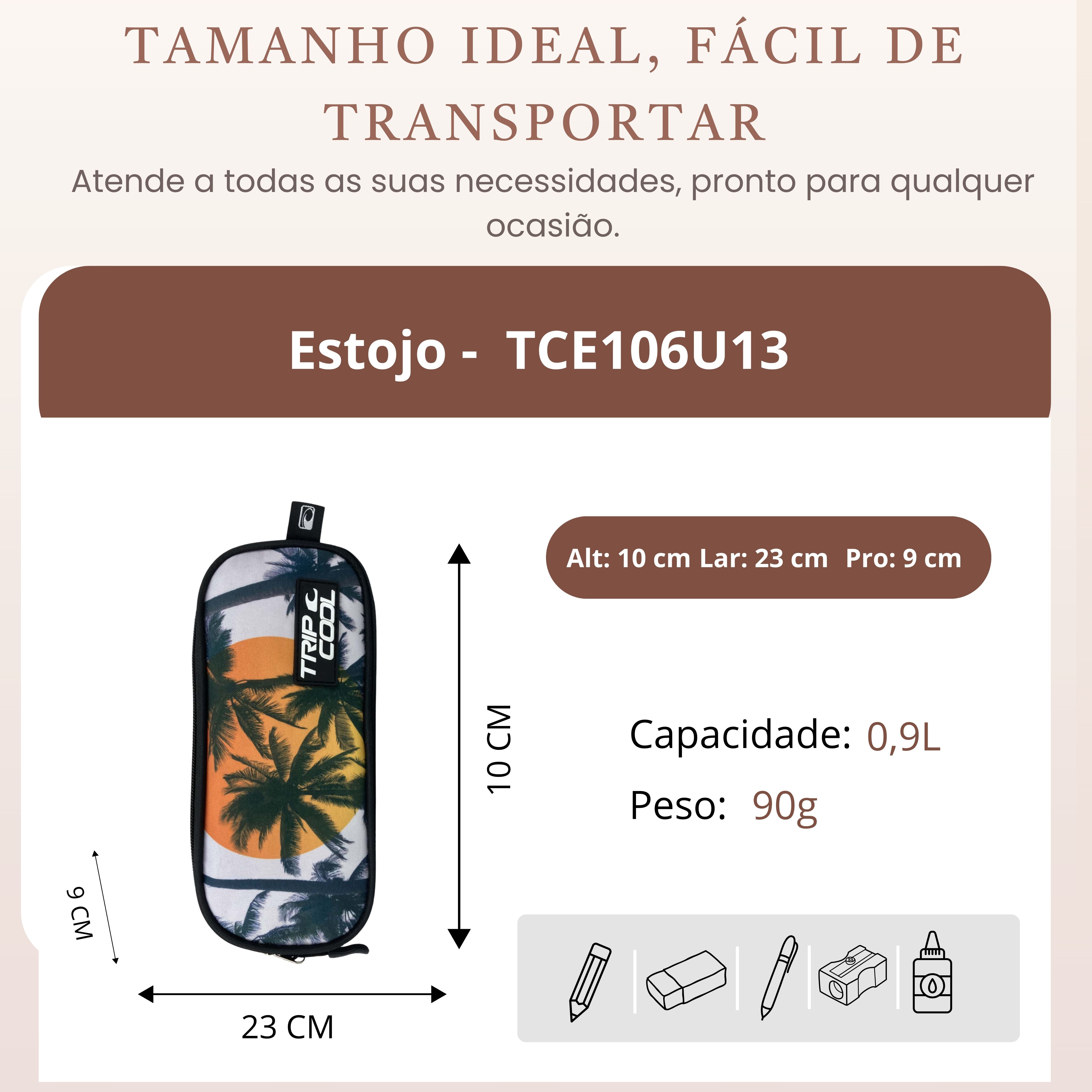 Hossegor Polyester Tripcool Youth Pencil Case TCE106U13