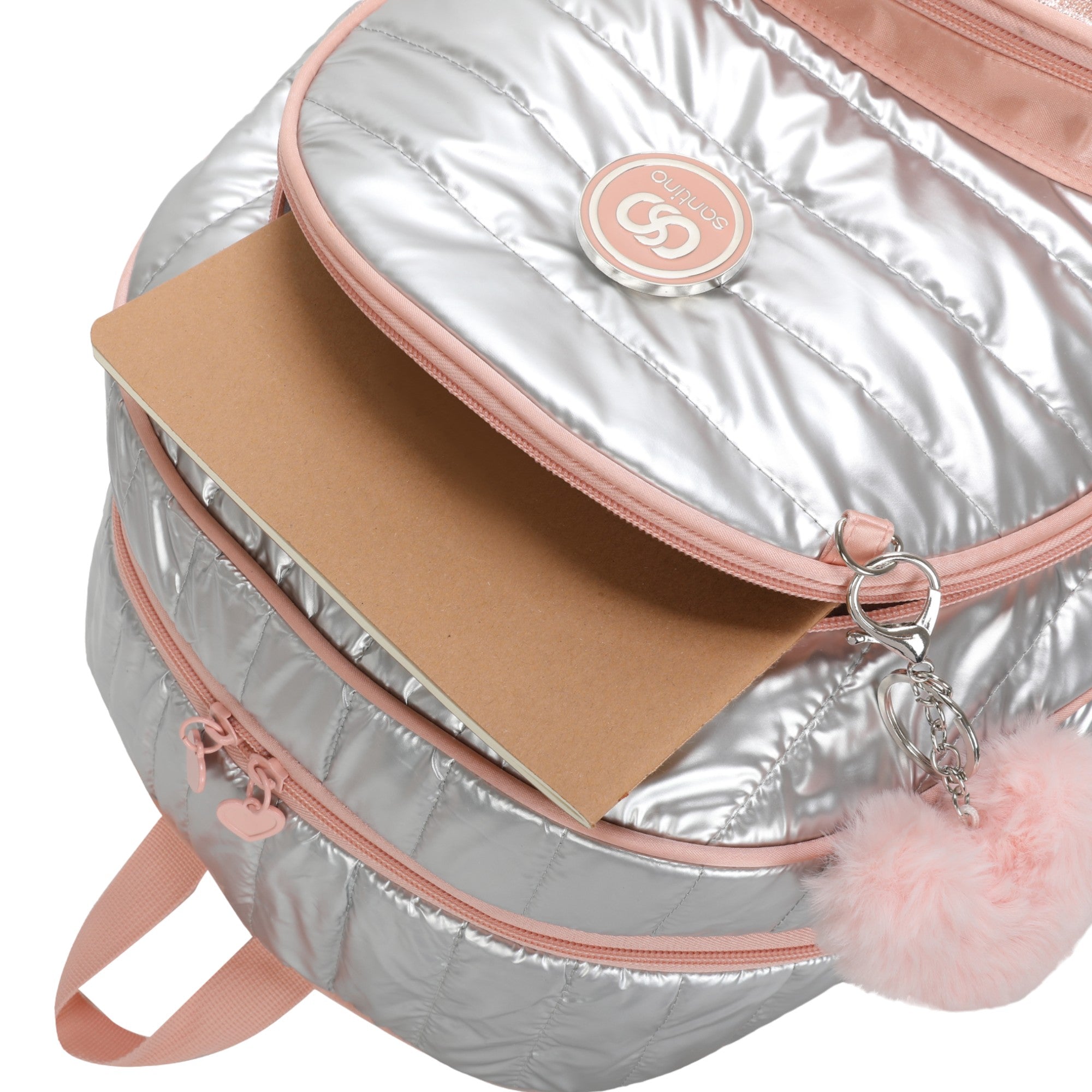 Sweet Girl Silver Wish Backpack by Santino Polyester SAM233U Light Pink