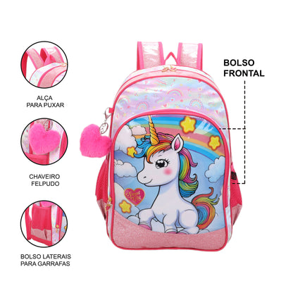 Sweet Girl Unicorn Backpack by Santino - SGM22U - Pink