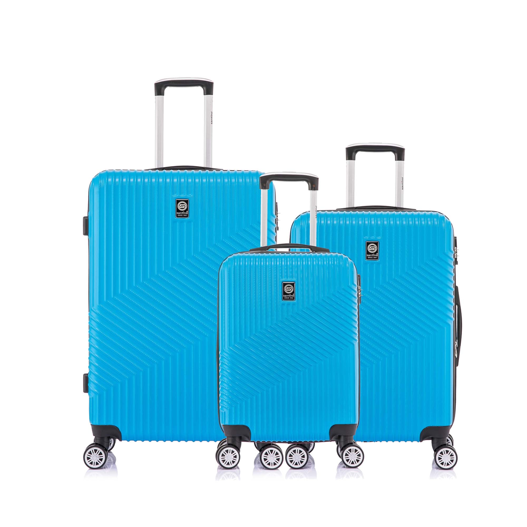 Santino Geometric 3-Piece Rigid 360° Luggage Set - SAV7003J