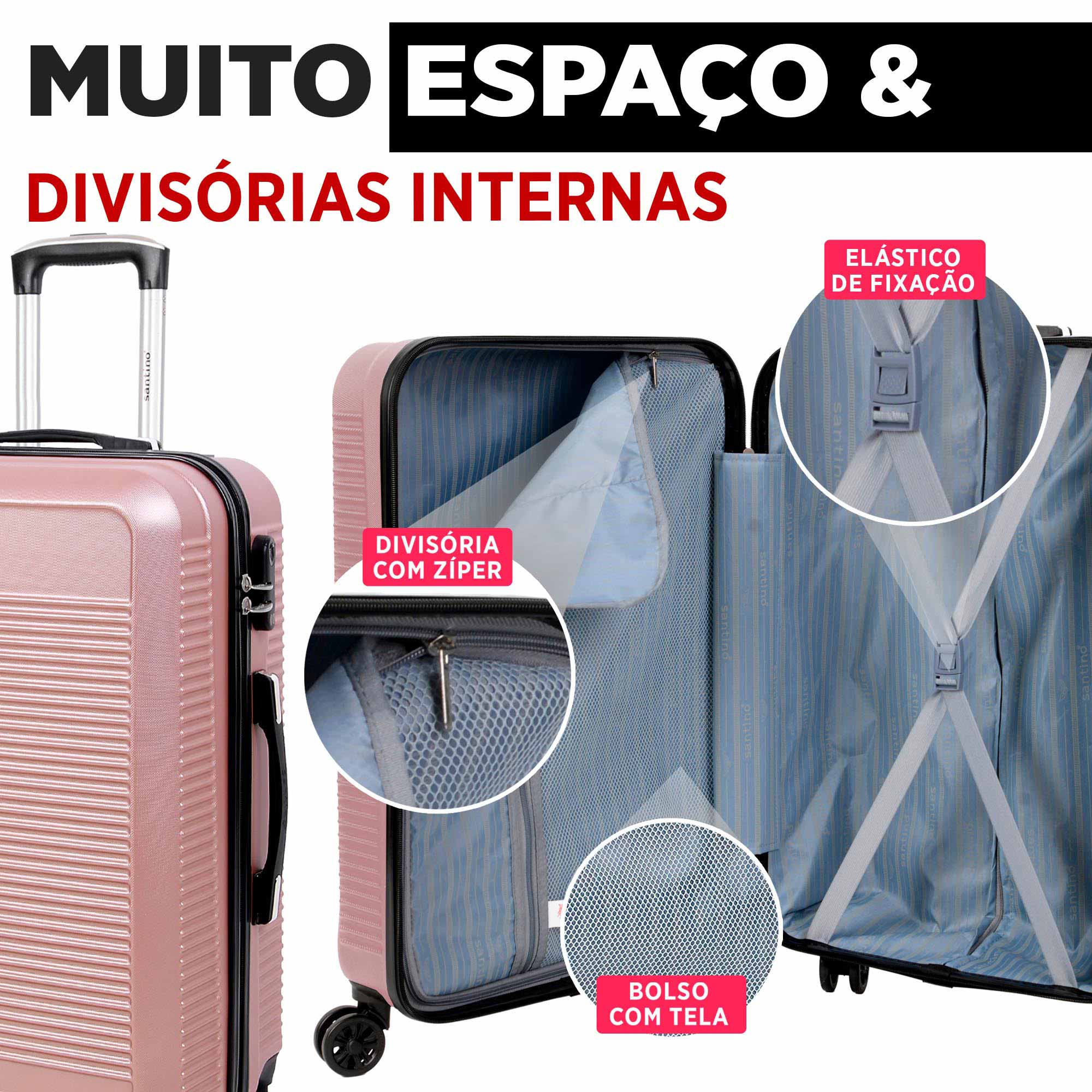 Santino 3-Piece Pisa Rigid 360° Luggage Set - MZV183J
