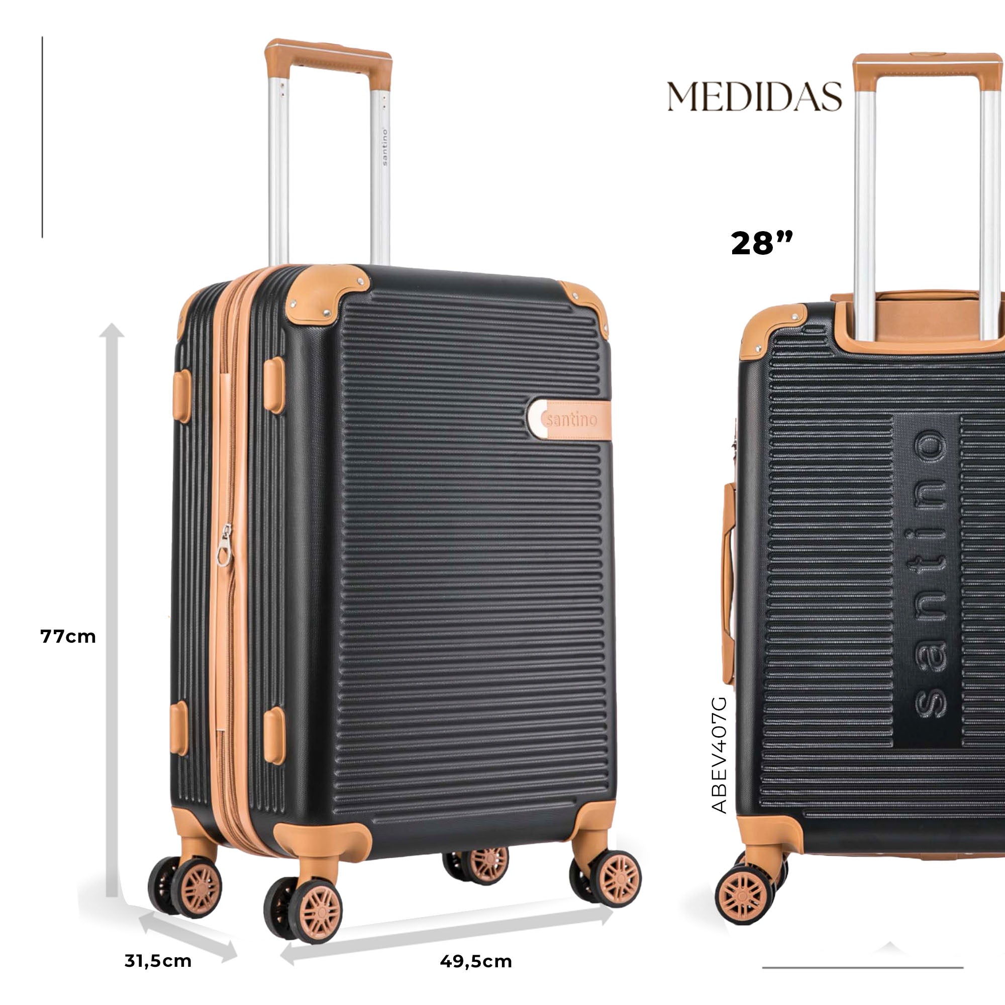 Nice Rigid 360° Santino G Travel Suitcase - ABEV407G