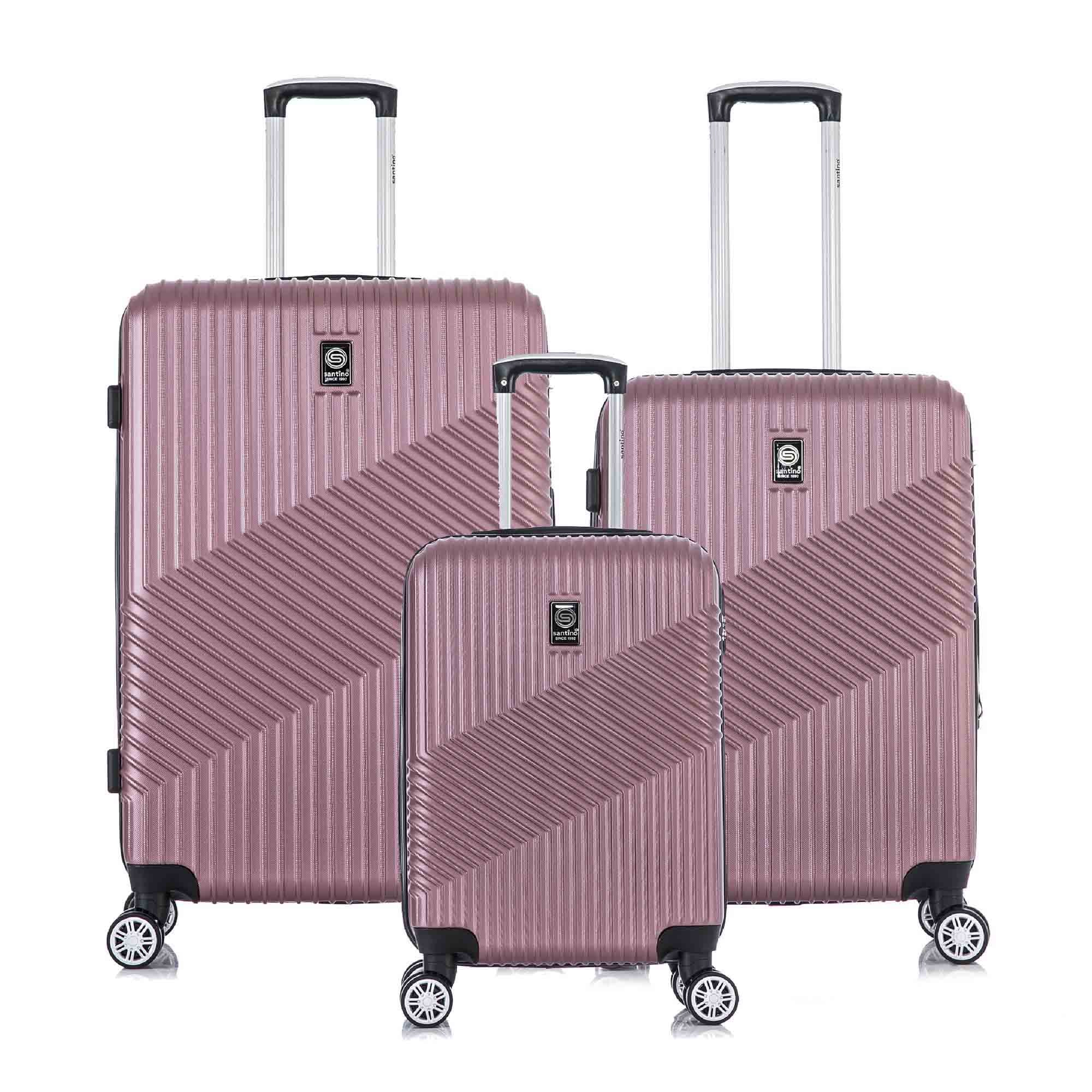 Santino Geometric 3-Piece Rigid 360° Luggage Set - SAV7003J