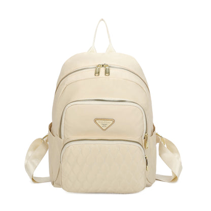 Amarílis Nylon Santino Beige Backpack Bag SAB412U06