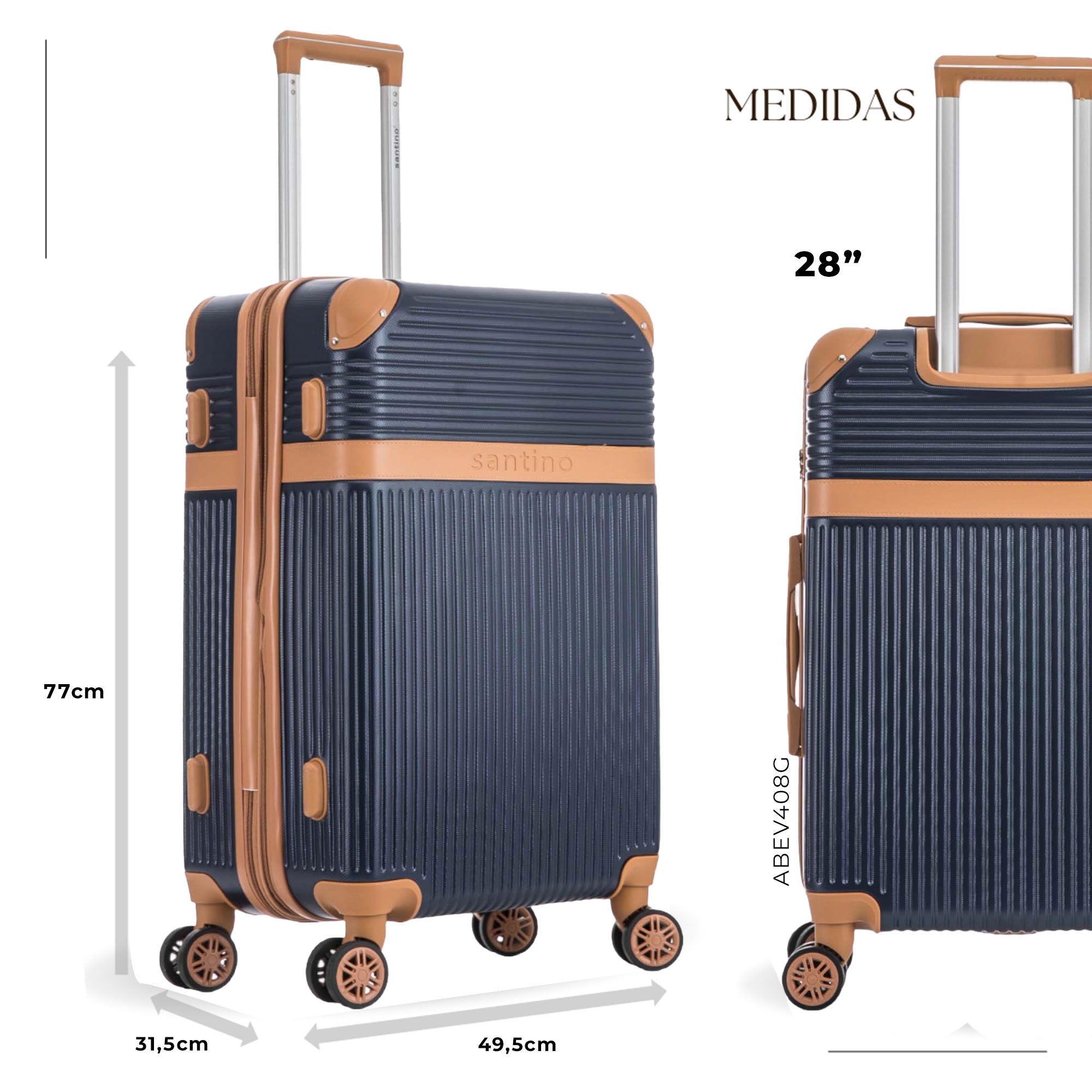 Kabri Rigid 360° Santino G Travel Suitcase - ABEV408G