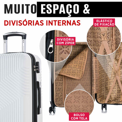 Santino Geometric 3-Piece Rigid 360° Luggage Set - SAV7003J