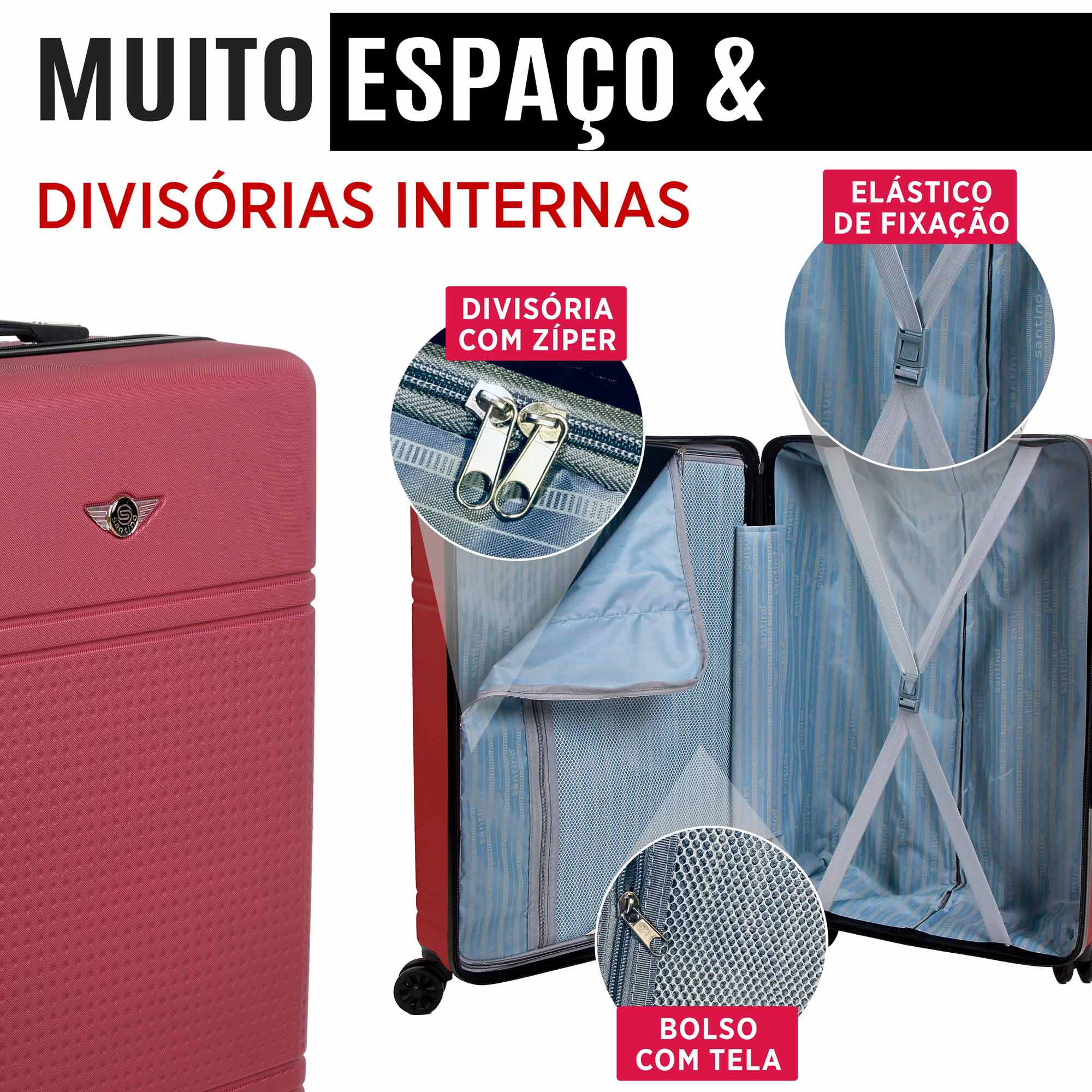 Santino 360° Rigid Holland Carry On Suitcase - AMZV202P