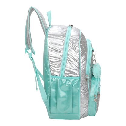 Sweet Girl Silver Wish Backpack by Santino Polyester SAM233U Turquoise blue