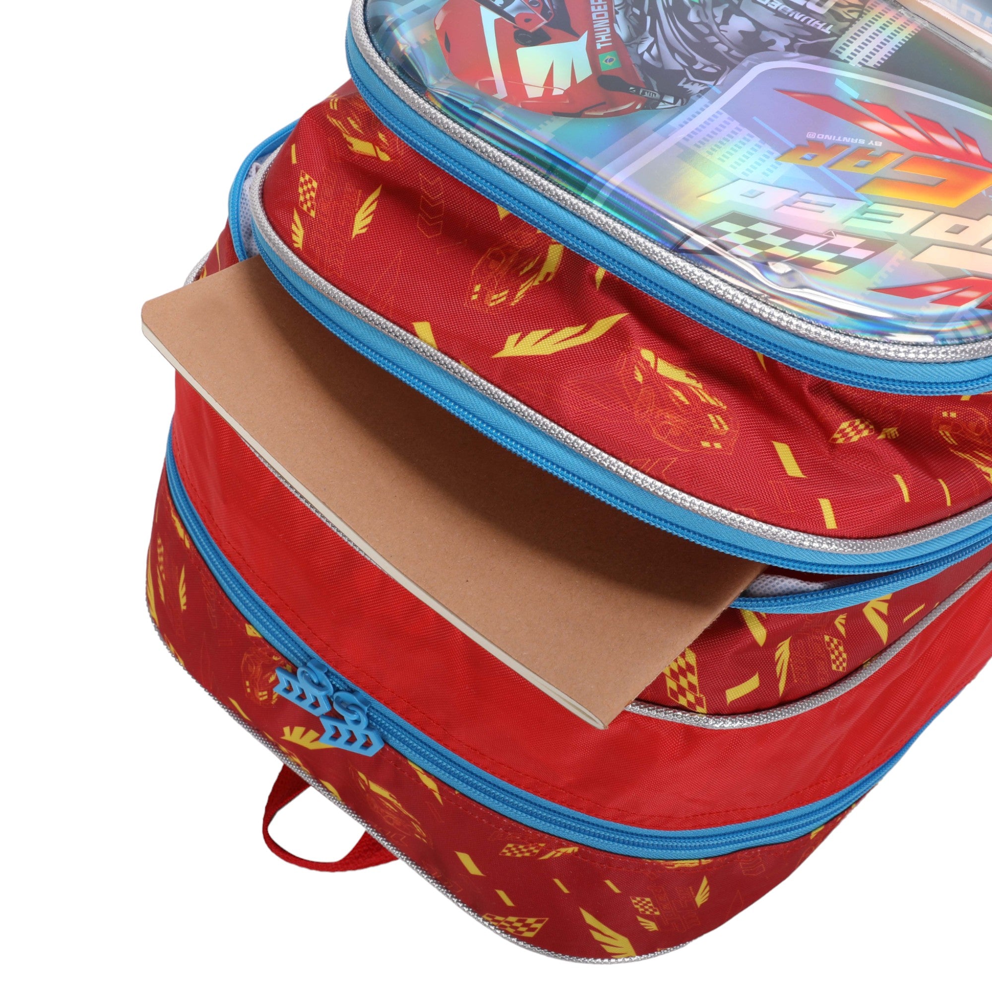 Speed ​​Car Tunning Race by Santino Polyester Children's Backpack - SCM11U - Red
