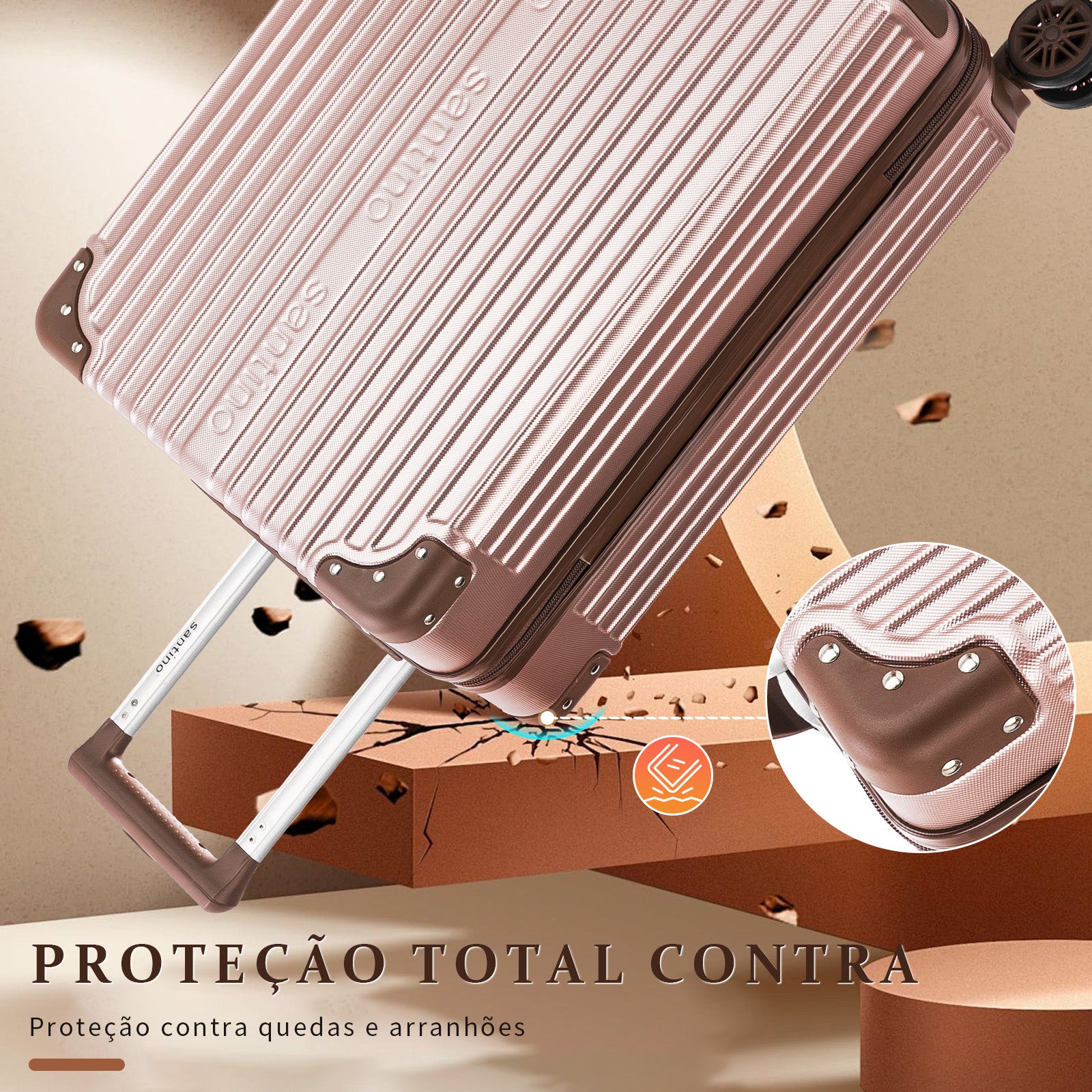Palazzio 4-Wheel 360º Carry-On Suitcase Santino APLV191P