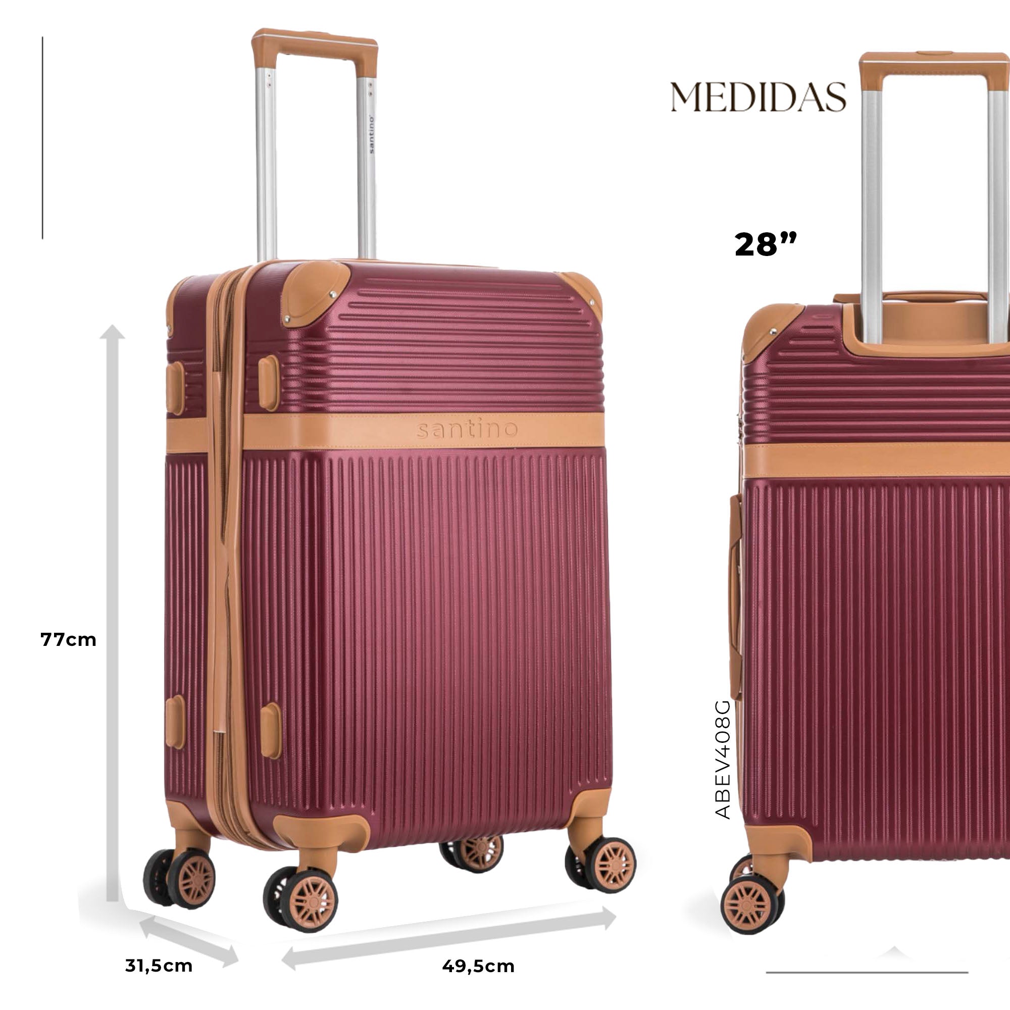 Kabri Rigid 360° Santino G Travel Suitcase - ABEV408G