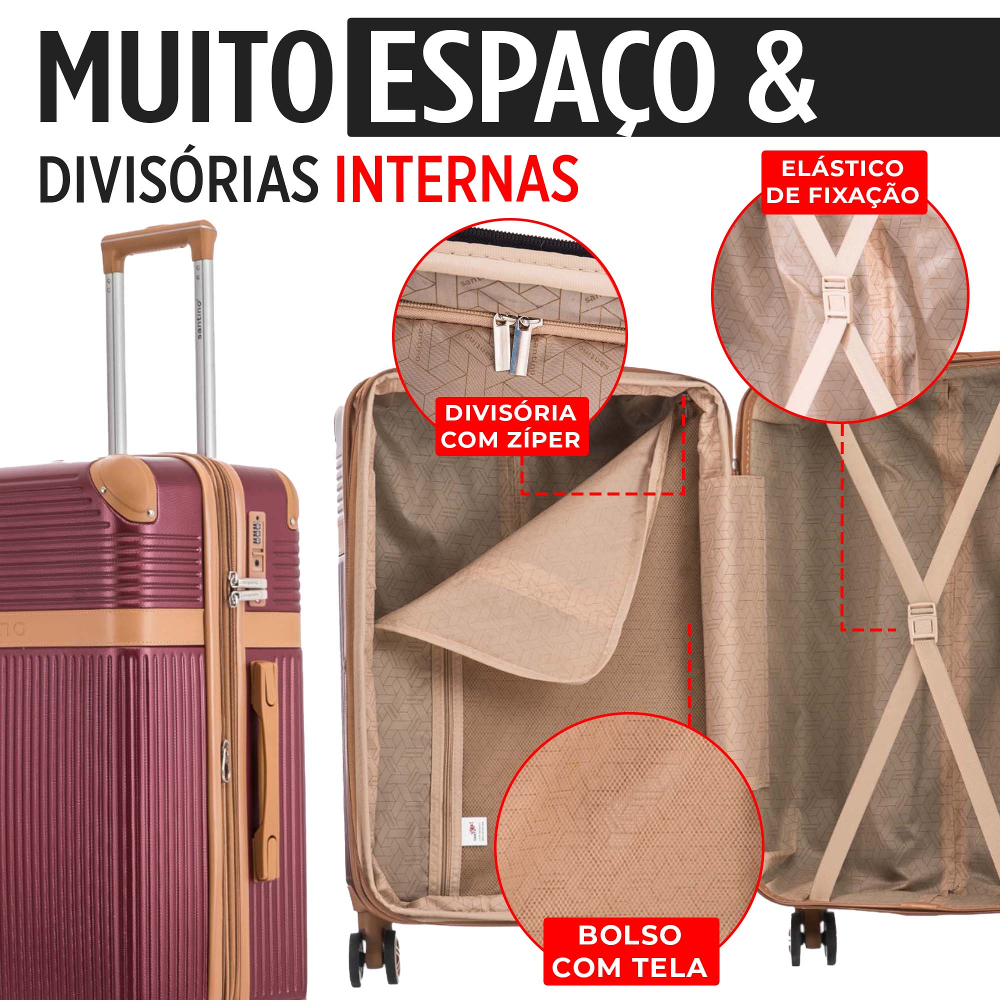 Kabri Rigid 360° Santino G Travel Suitcase - ABEV408G