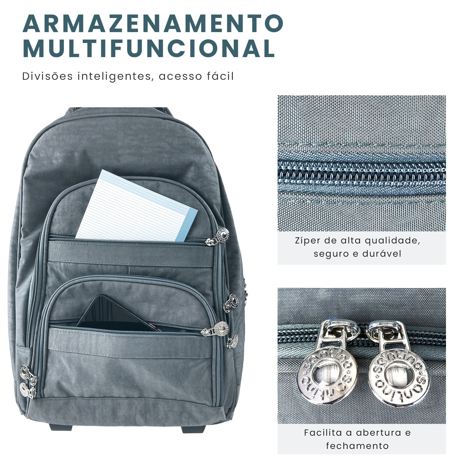 Corcovado Laptop Backpack with Wheels Santino SAC193U