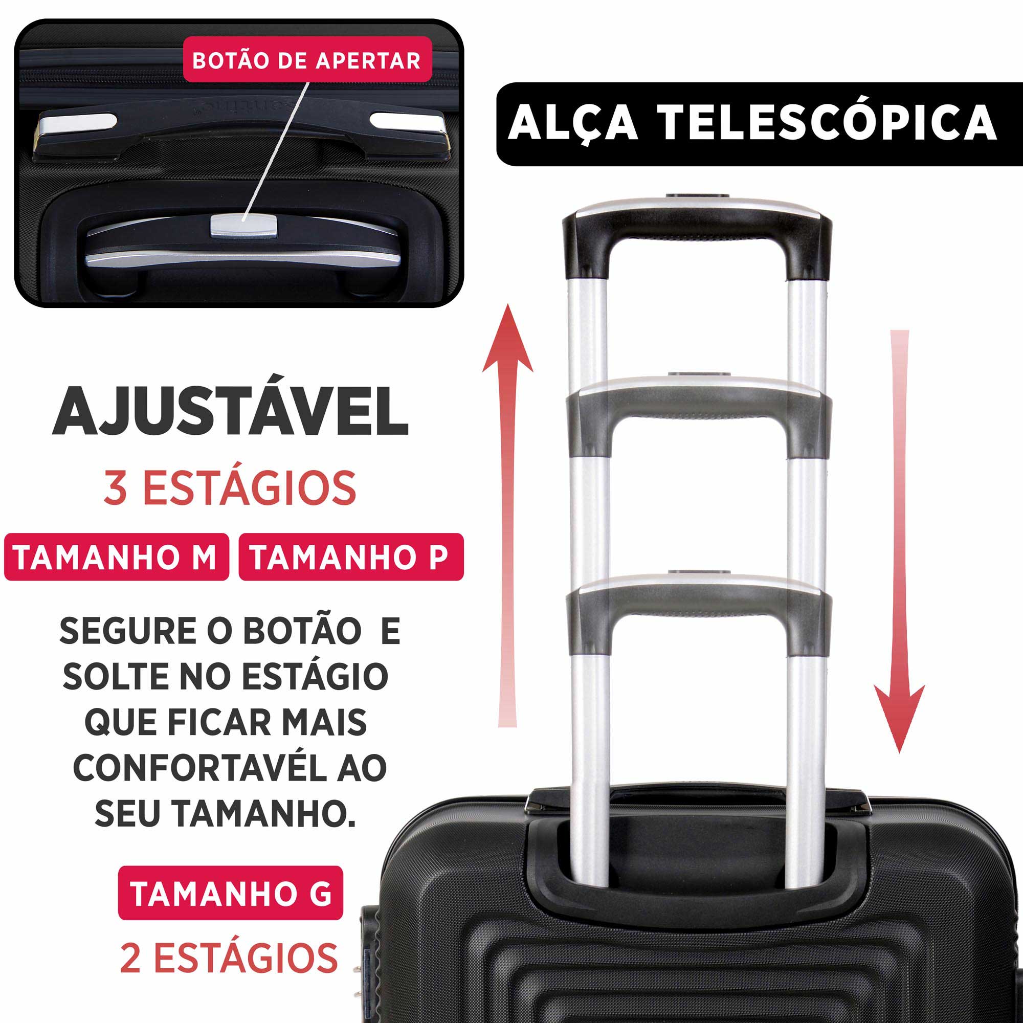 Santino 3-Piece Pisa Rigid 360° Luggage Set - MZV183J