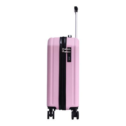 Prague Rigid 360° Santino Carry-On Suitcase - ASDV401P Color: Pink