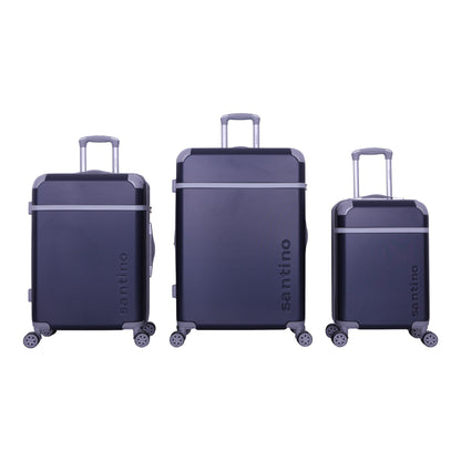 Santino SDV601J 3-Piece Long Beach Hardside Suitcase Set