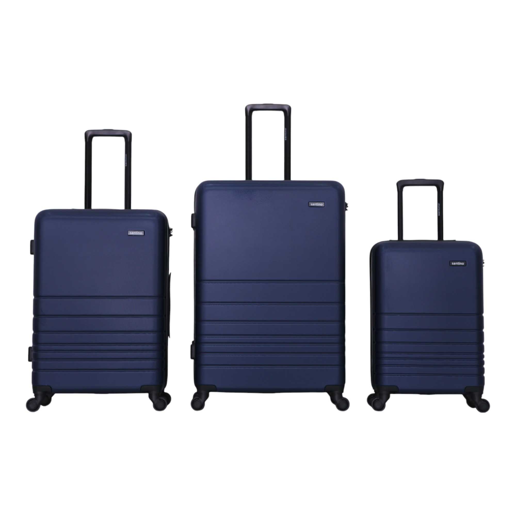 Zeus Santino 3pc Luggage Set - Navy Blue SDV701J