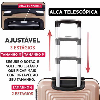 Santino 3-Piece Pisa Rigid 360° Luggage Set - MZV183J