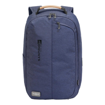 Trend by Santino Navy Blue Polyester Laptop Backpack