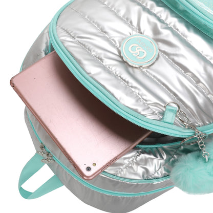 Sweet Girl Silver Wish Backpack by Santino Polyester SAM233U Turquoise blue