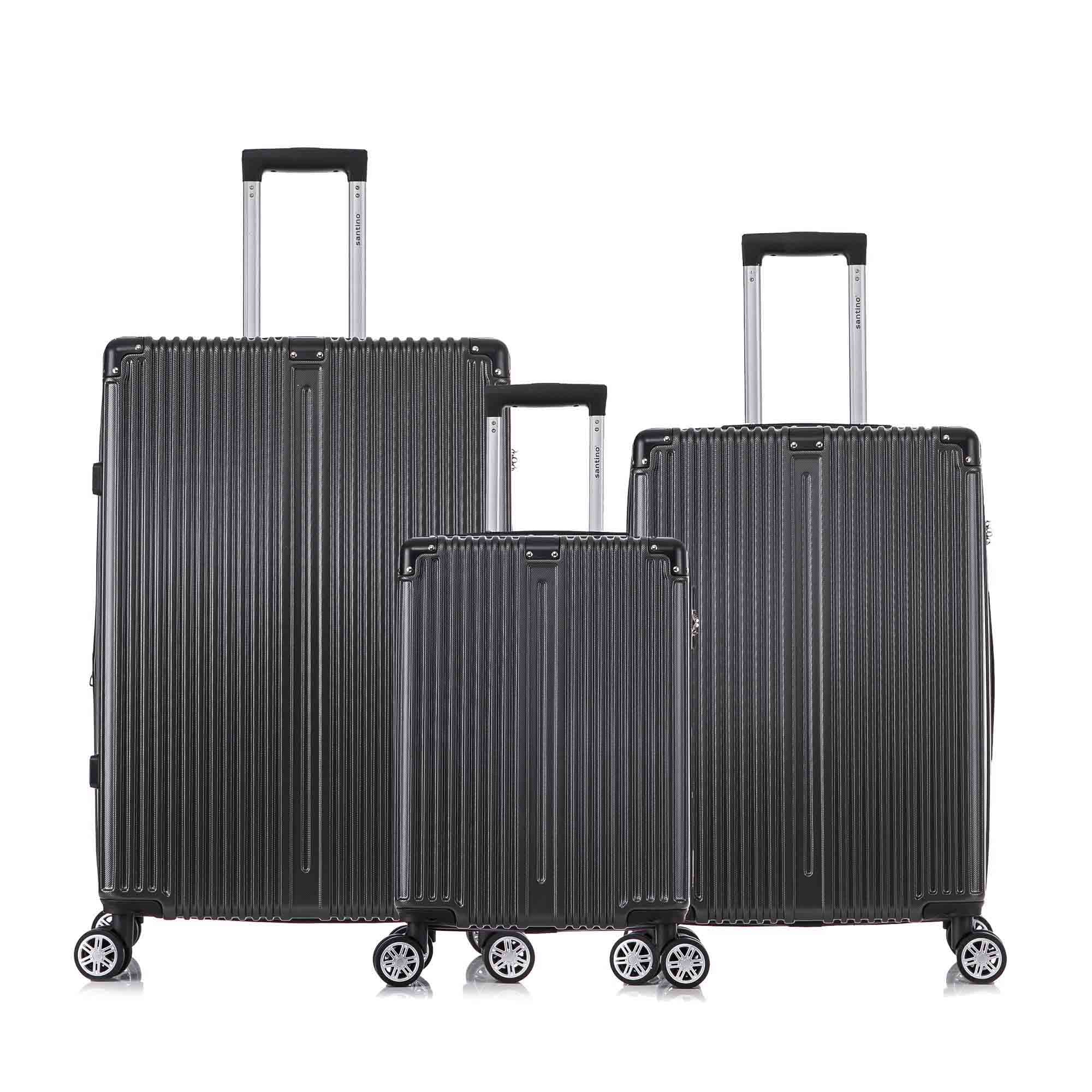 Santino MZV204J 3-Piece Dublin Rigid Luggage Set 360°