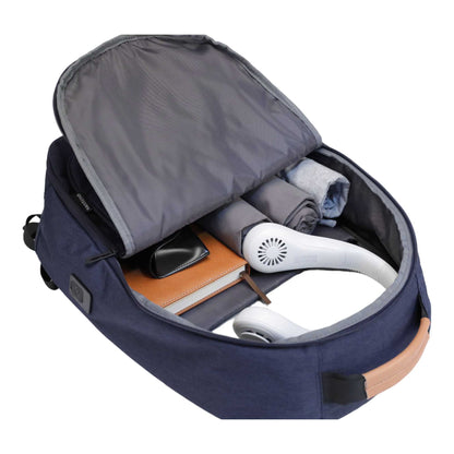 Trend by Santino Navy Blue Polyester Laptop Backpack