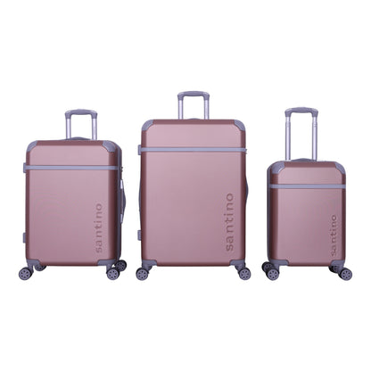 Santino SDV601J 3-Piece Long Beach Hardside Suitcase Set